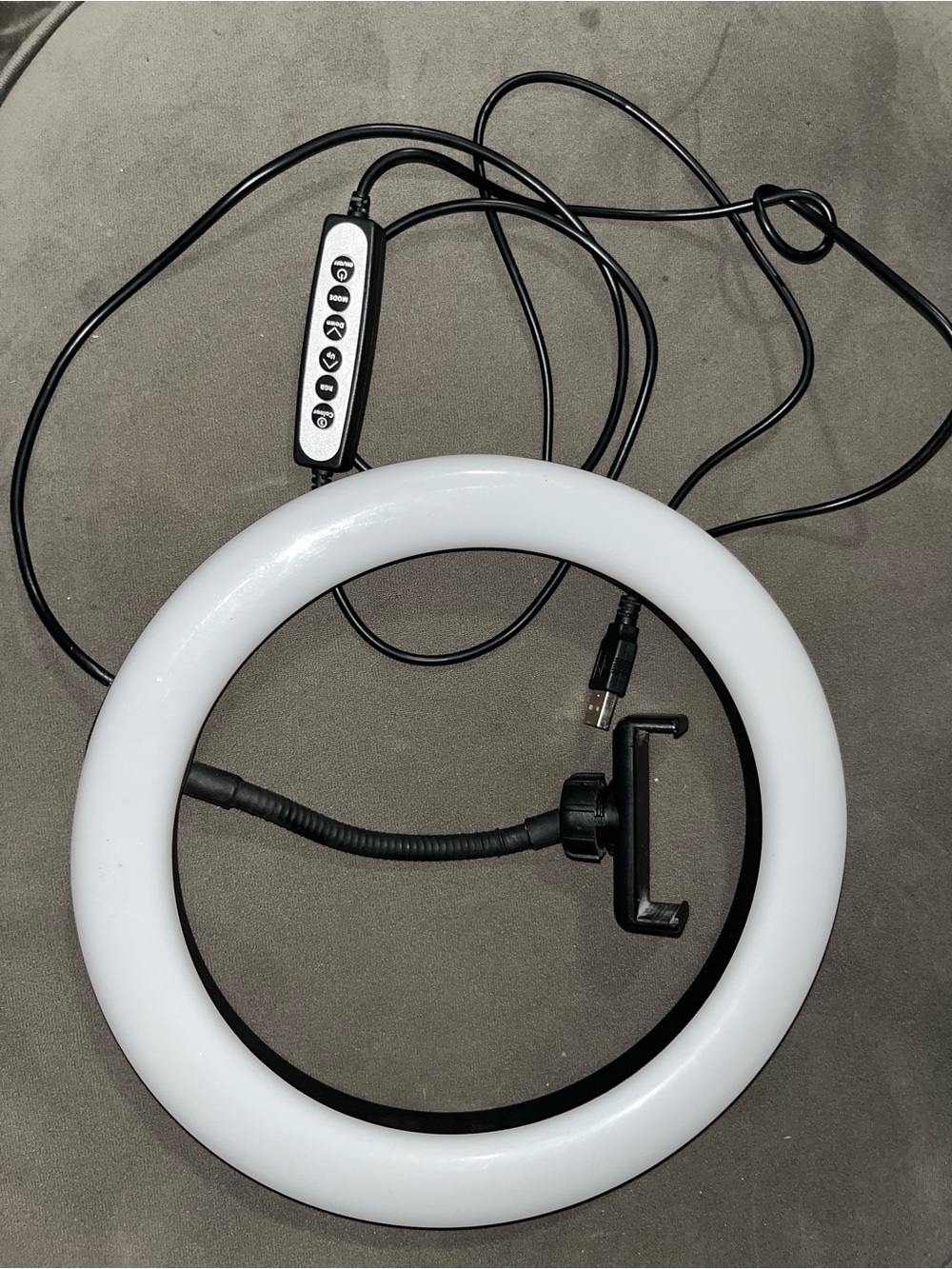 LED Ring Light with Phone Holder - Compatible with Tablets & Accessories